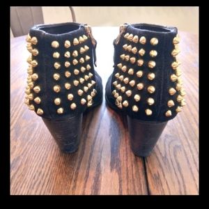 Zara Studded Suede Ankle Boots